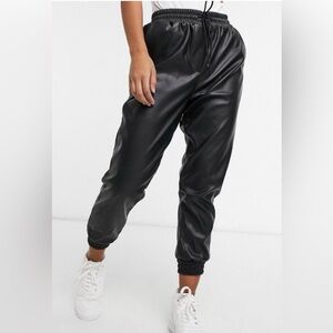 Zara* Faux Leather Joggers